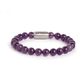 Magnet Amethyst Bracelet featuring natural amethyst gemstone beads in deep purple, designed for elegance and calm confidence.