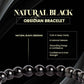 Magnet Black Obsidian Bracelet showcasing natural Black Obsidian stones for strength and protection.