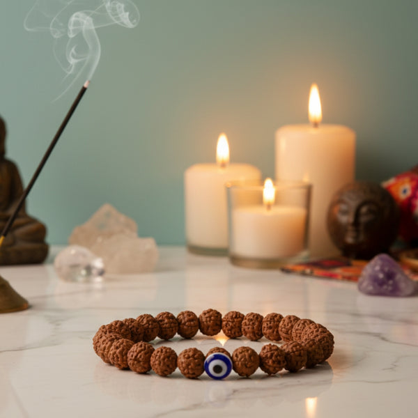 Rudraksh With Evil Eye