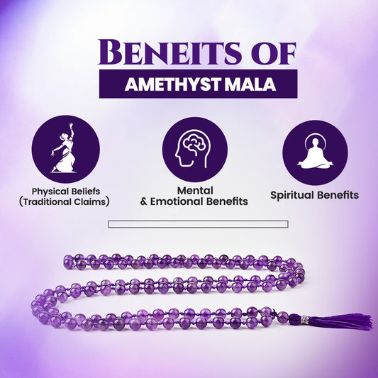 Natural Amethyst Mala