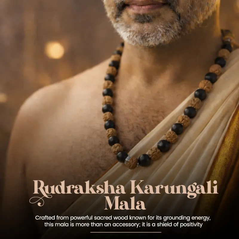 Handmade Rudraksha -Karungali Mala With Premium Silk Thread