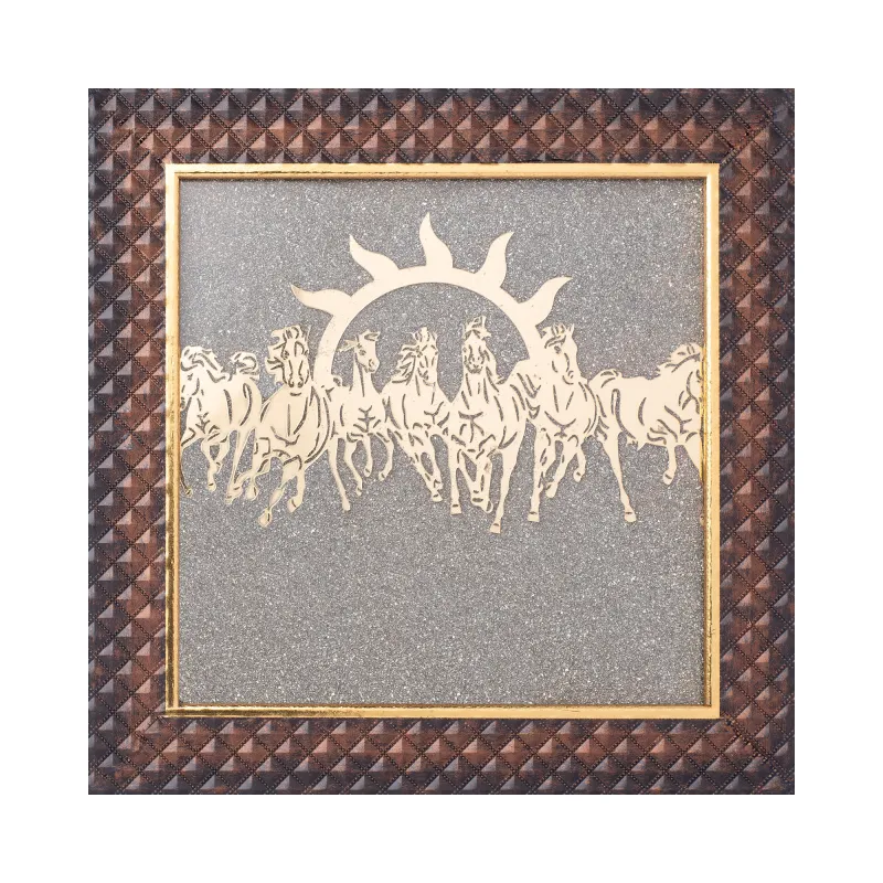 Seven Running Horses Pyrite Dust  Frame 