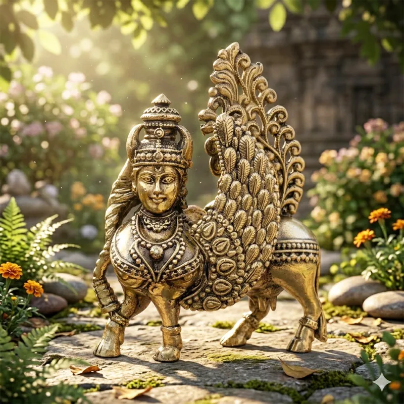 Kamdhenu Cow Pure Brass Idol