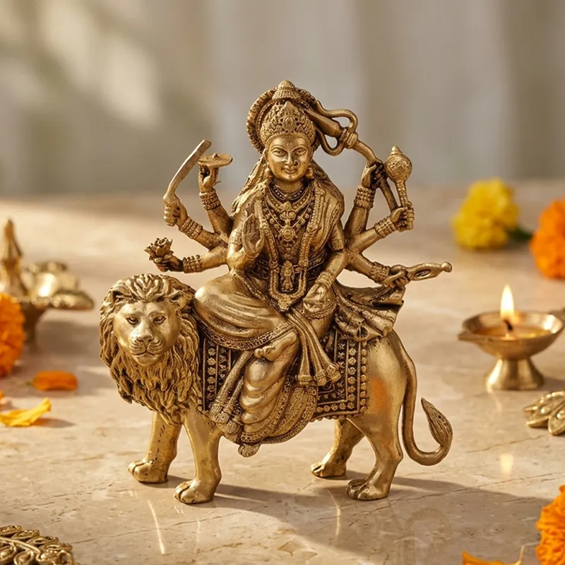 Maa Durga ji Pure Brass Idol