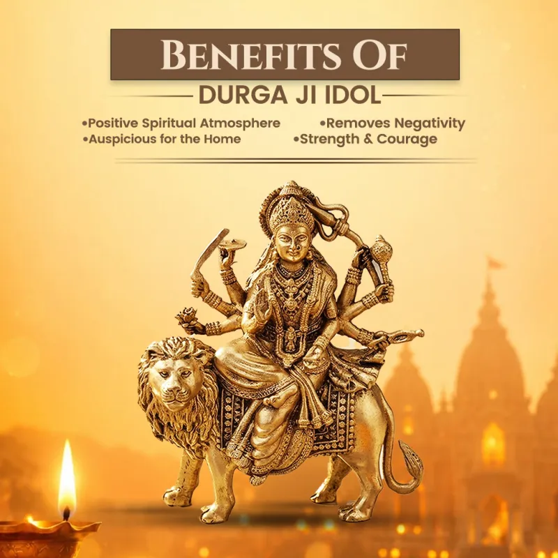 Maa Durga ji Pure Brass Idol